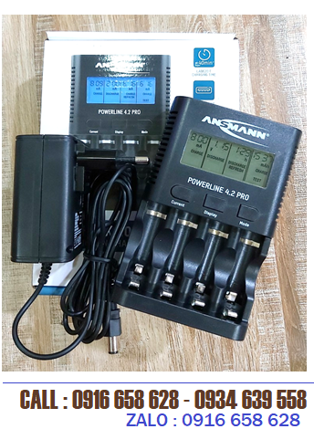 Bộ sạc pin AA, AAA Ansman Powerline 4.2 PRO (Màn hình LCD, Đo được dung lượng pin, Xả Pin) _PHIÊN BẢN MỚI